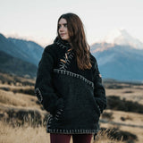 Womens Woodville Stitch NZ Wool Jersey - Black