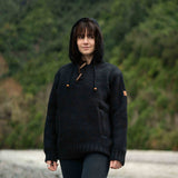 Women's Coastal NZ Wool Jersey - Black