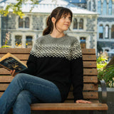 Womens Nordic Australian Lambswool Jersey - Black