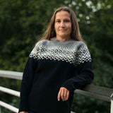 Womens Nordic Australian Lambswool Jersey - Black