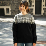 Womens Nordic Australian Lambswool Jersey - Black