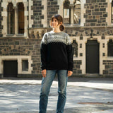 Womens Nordic Australian Lambswool Jersey - Black