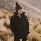 Womens Station Half Zip NZ Wool Jersey - Charcoal