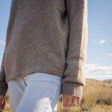 Womens Plateau Yak Wool Jersey - Dark Natural Brown