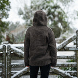 Women's Coastal NZ Wool Jersey - Dark Natural Brown
