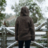 Women's Coastal NZ Wool Jersey - Dark Natural Brown