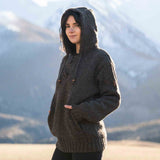 Women's Coastal NZ Wool Jersey - Dark Natural Brown