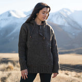 Women's Coastal NZ Wool Jersey - Dark Natural Brown