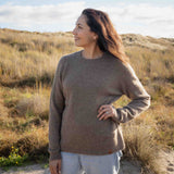 Womens Plateau Yak Wool Jersey - Dark Natural Brown