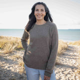 Womens Plateau Yak Wool Jersey - Dark Natural Brown