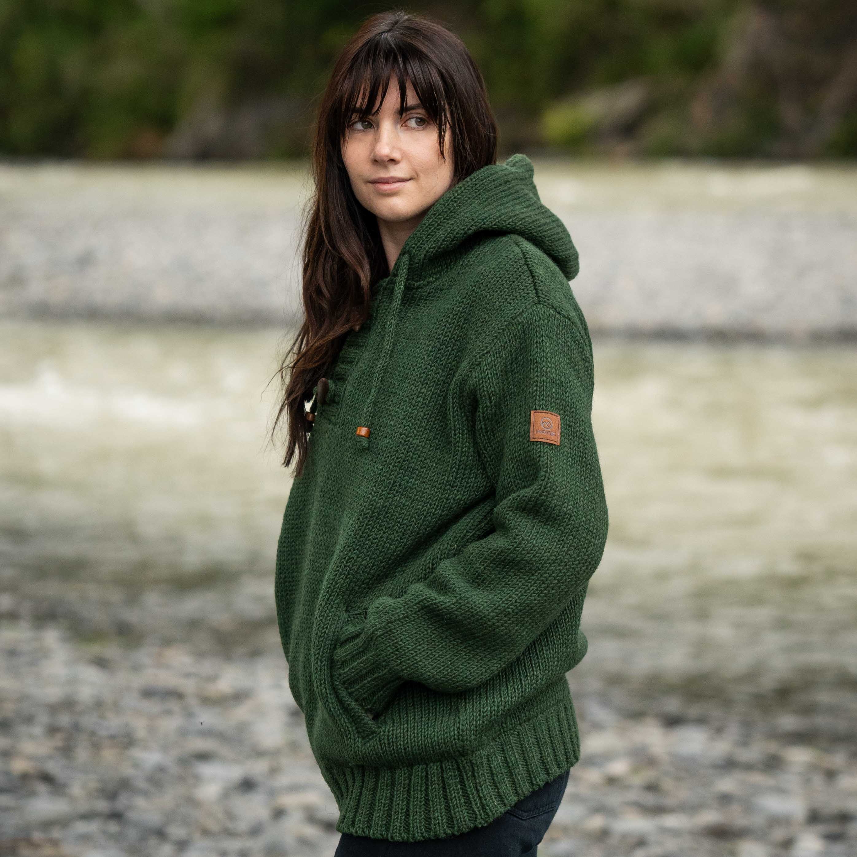 Women's Coastal NZ Wool Jersey - Forest