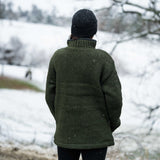 Womens Station Half Zip NZ Wool Jersey - Forest Green