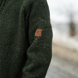 Womens Station Half Zip NZ Wool Jersey - Forest Green