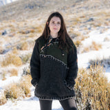 Womens Woodville Stitch NZ Wool Jersey - Forest Green