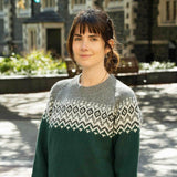 Womens Nordic Australian Lambswool Jersey - Forest