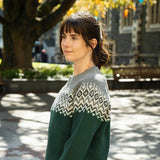 Womens Nordic Australian Lambswool Jersey - Forest