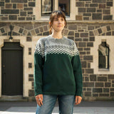 Womens Nordic Australian Lambswool Jersey - Forest