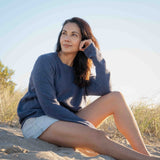 Womens Plateau Yak Wool Jersey - Light Denim
