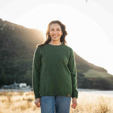 Womens Plateau Yak Wool Jersey - Moss