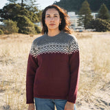 Womens Nordic Lambswool Jersey - Mulberry