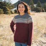 Womens Nordic Lambswool Jersey - Mulberry