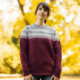 Womens Nordic Australian Lambswool Jersey - Mulberry