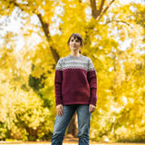 Womens Nordic Australian Lambswool Jersey - Mulberry