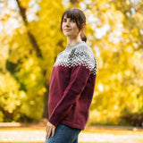 Womens Nordic Australian Lambswool Jersey - Mulberry