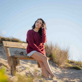 Womens Plateau Yak Wool Jersey - Mulberry