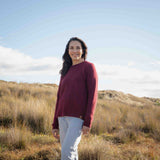 Womens Plateau Yak Wool Jersey - Mulberry