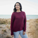 Womens Plateau Yak Wool Jersey - Mulberry