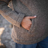 Womens Station Half Zip NZ Wool Jersey - Natural Brown