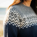 Womens Nordic Lambswool Jersey - Navy