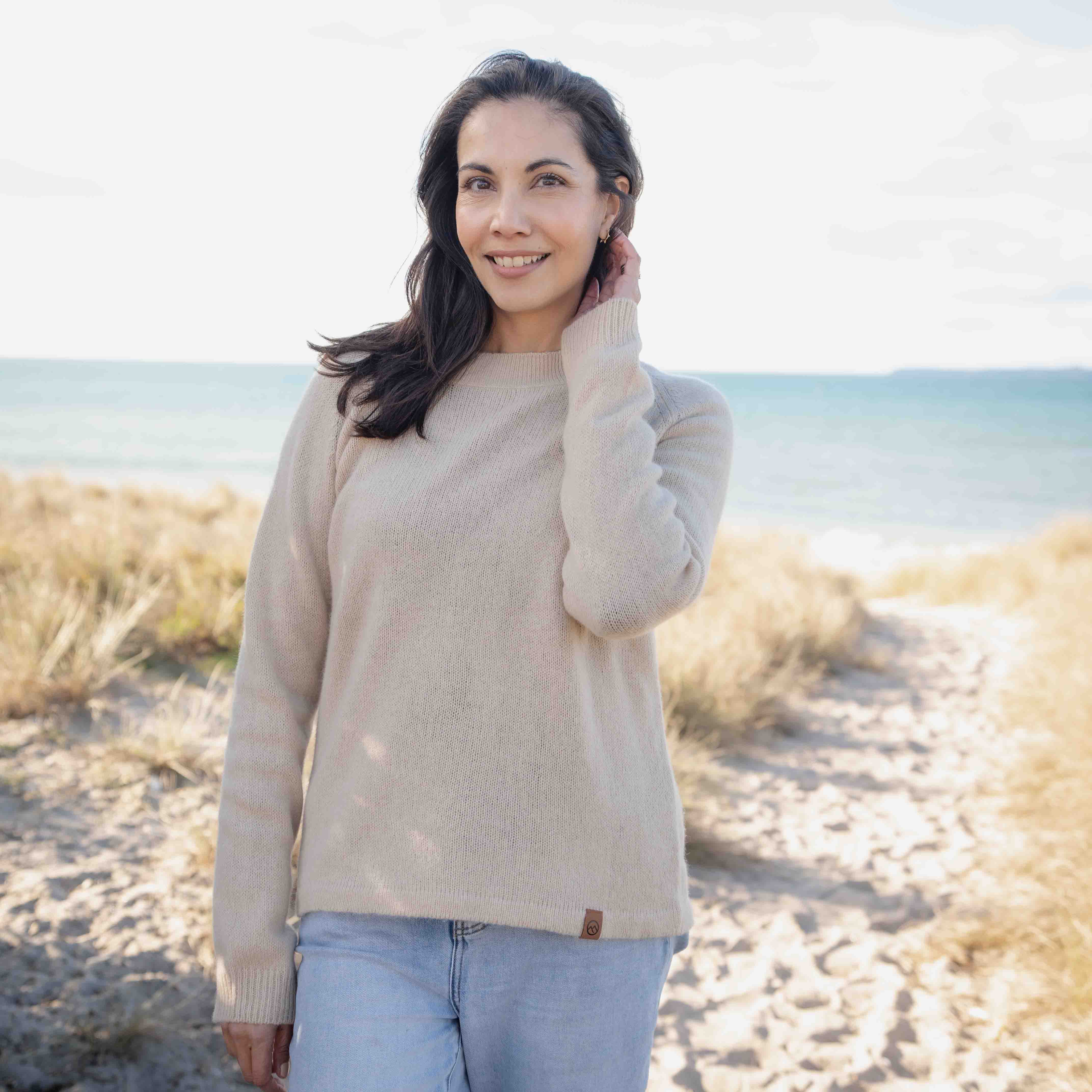 Womens Plateau Yak Wool Jersey - Oatmeal