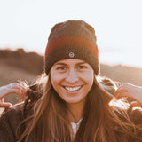Tongariro Wool Beanie - Charcoal Red