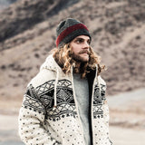 Tongariro Wool Beanie - Charcoal Red