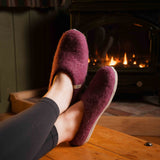 NZ Wool Slippers - Cranberry