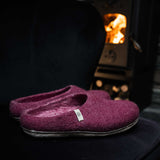 NZ Wool Slippers - Cranberry