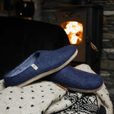 NZ Wool Slippers - Denim