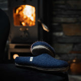 NZ Wool Slippers - Denim