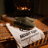 NZ Wool Slippers - Moss