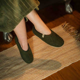 NZ Wool Slippers - Moss