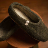 NZ Wool Slippers - Moss
