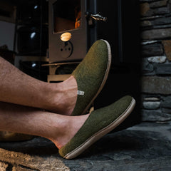 NZ Wool Slippers - Moss