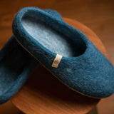 NZ Wool Slippers - Petrol