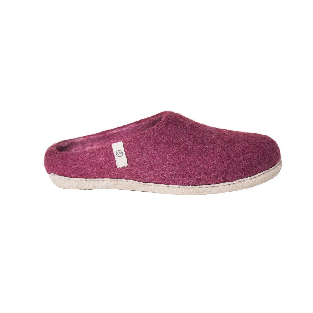 Adult Wool Slippers - Cranberry