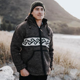 Men's Koru NZ Wool Jacket - Dark Natural Brown