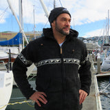 Men's Raglan Wave NZ Wool Jacket - Charcoal