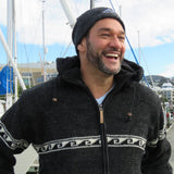 Men's Raglan Wave NZ Wool Jacket - Charcoal