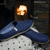 NZ Wool Slippers - Denim